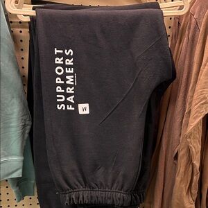 Jerzees Black Support Farmers Sweatpants